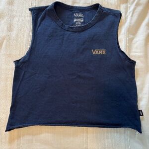 Vans Dark Blue Sleeveless Tee- Cropped
